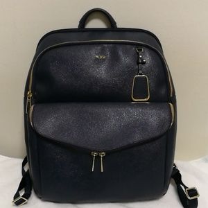 Tumi leather backpack